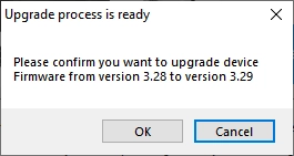 By clicking on Next button an upgrade message will confirm before proceeding Image