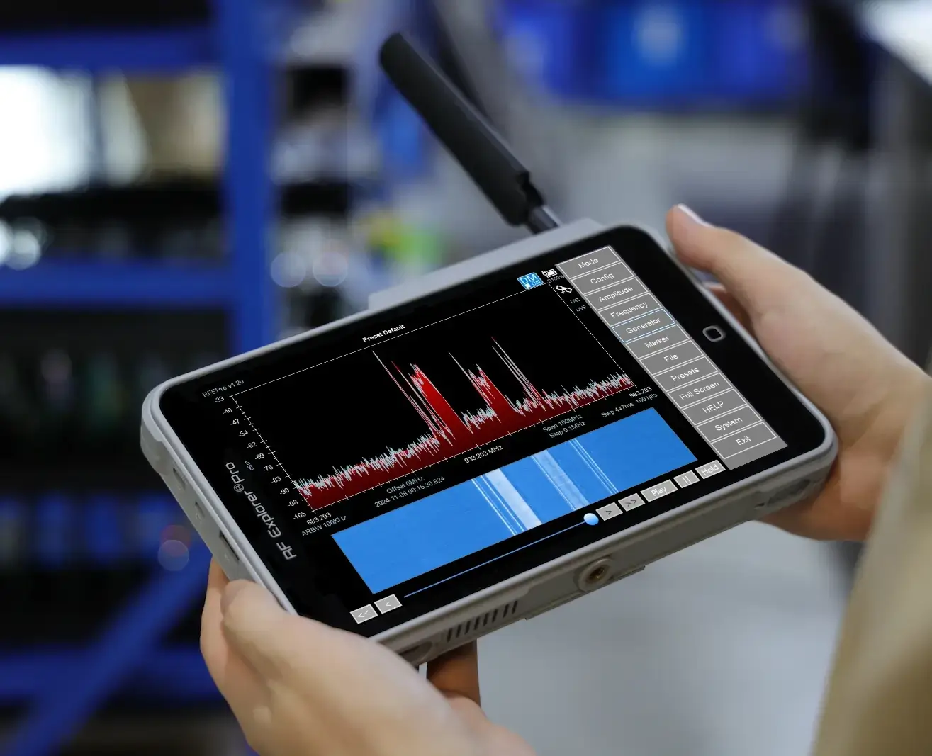 RF Explorer Pro in action Image