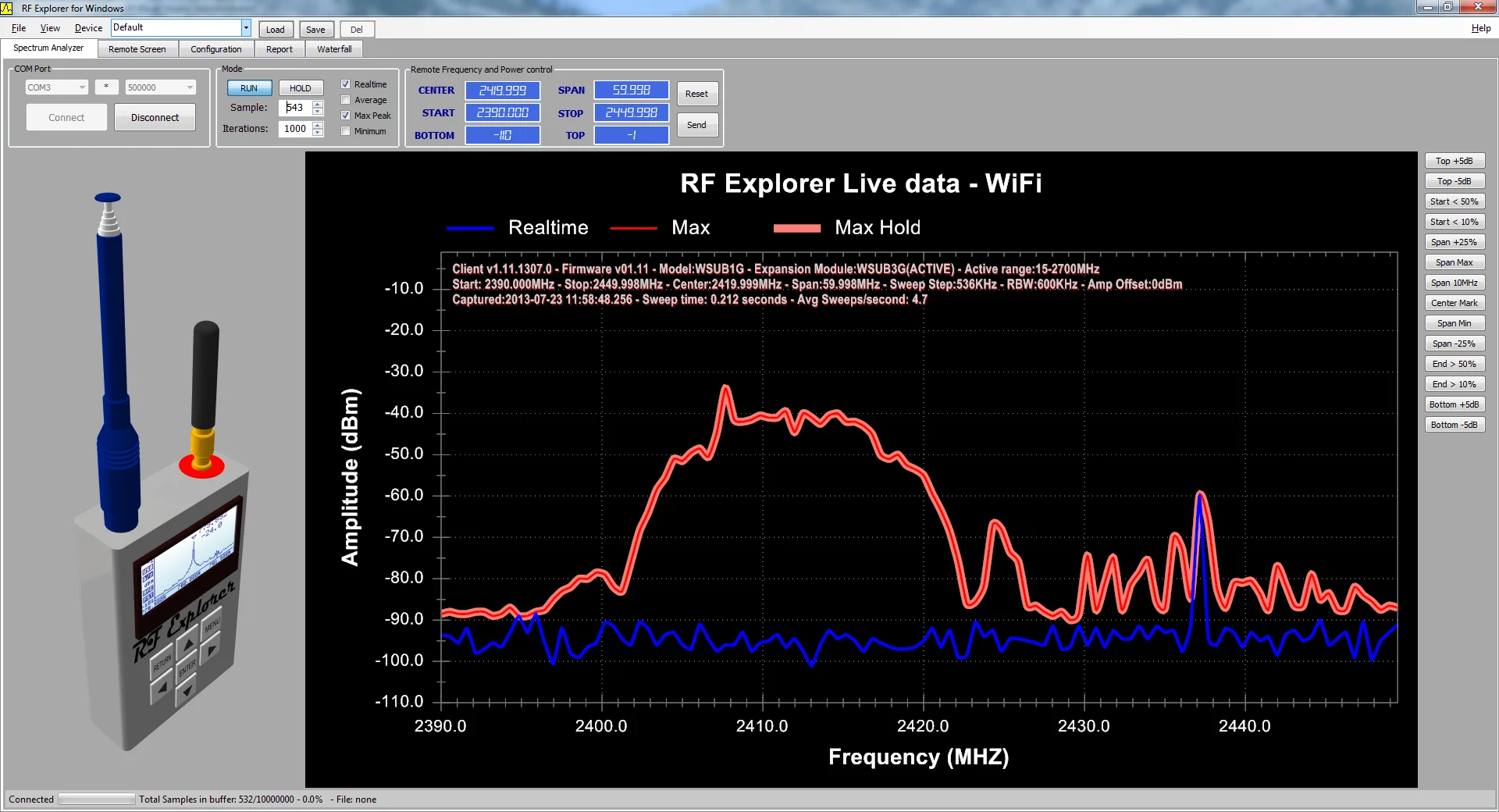Spectrum Analyzer Main Screen